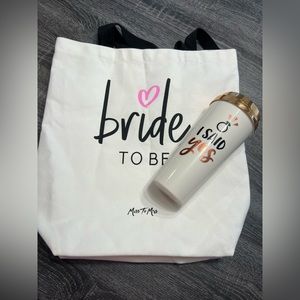 Miss to Mrs Bride to Be Canvas Tote Bag & I said yes tumbler